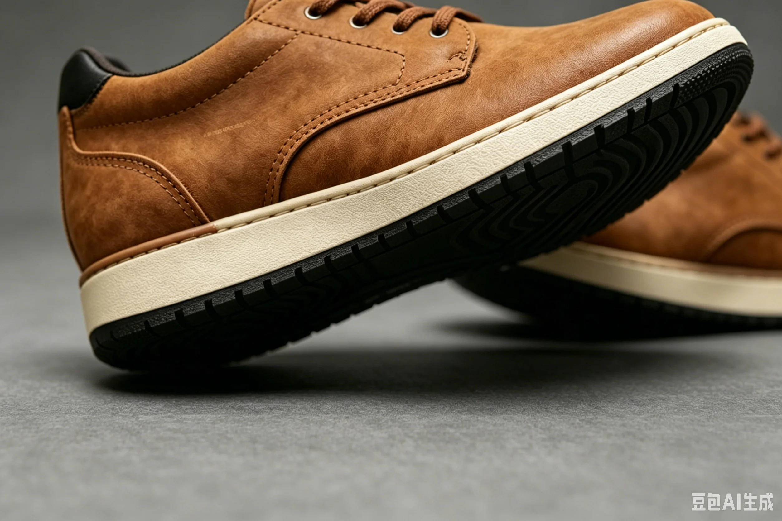 Genuine leather shoe vamp