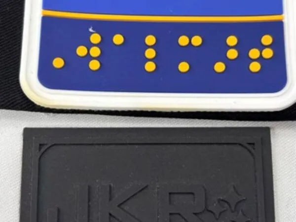 Custom PVC patches showing perfect shape without heat deformation defects.
