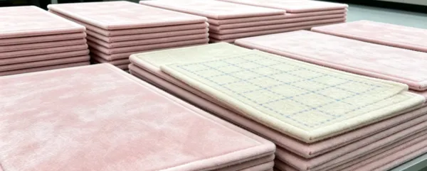 finished textile laminate bonded with hot melt adhesive film