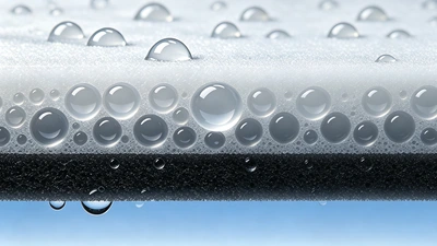 Low surface energy XPE foam surface.