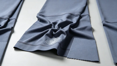 elastic hysteresis wrinkling defect on stretch pants