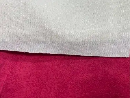 fabrics with the same composition but different surface finishes