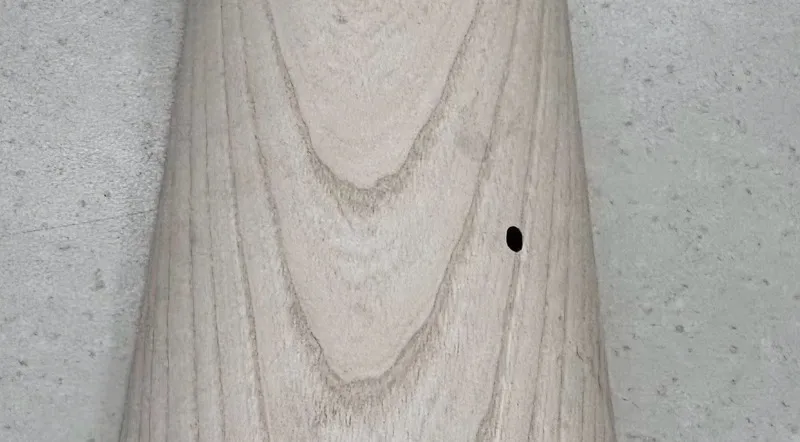Finished VOMELT wood veneer and MDF lamination sample made with EVA hot melt adhesive web